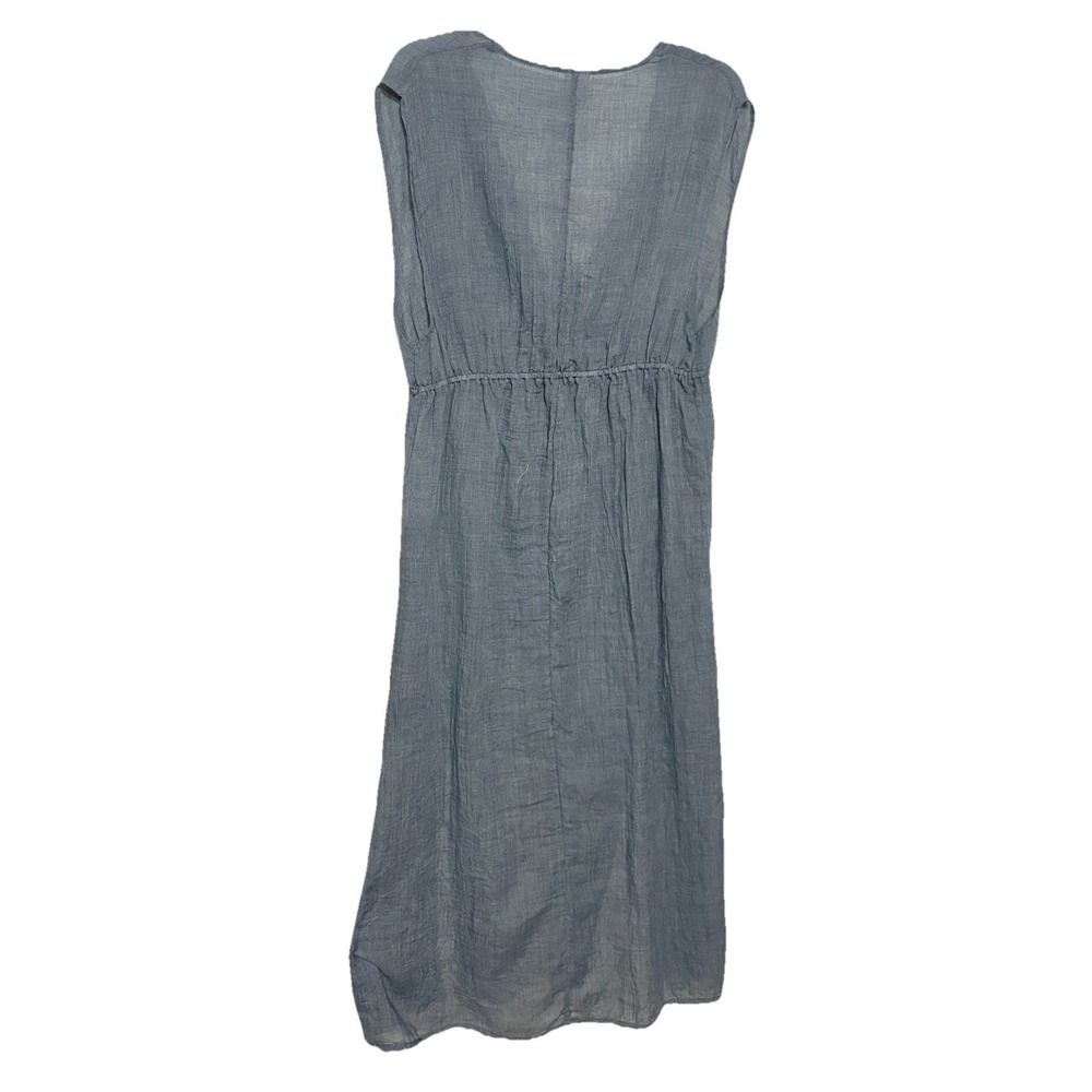 Chambray Dress Womens Tie-Front Midi Cover Up  Classic Sz M Resort Clean Girl - Picture 7 of 12